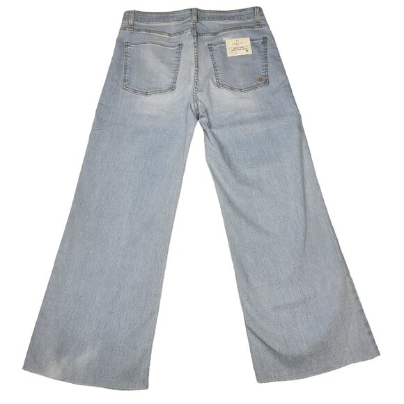 Fidelity Denim Katie Crop High Flare Crop Jeans Size 30 Dahlia Blue NWT $258 - Picture 2 of 15